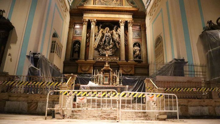 Obras de restauración en la Iglesia de Nuestra Señora del Carmen y San Luis de Madrid