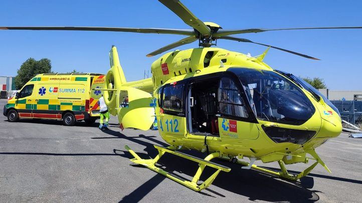 Helicóptero 112 Suma asistiendo accidente.