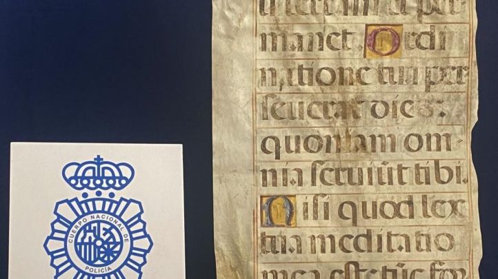 Manuscrito musical del siglo XVI recuperado por la Policía