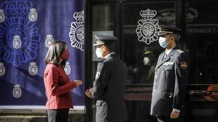 Cierre simbólico de la comisaría de Leganitos (imagen de archivo).