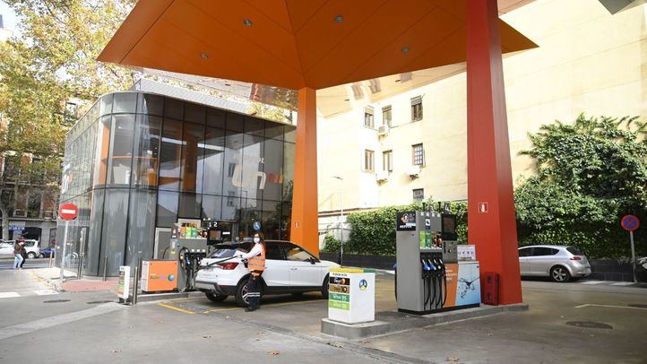 Gasolinera en el centro de Madrid