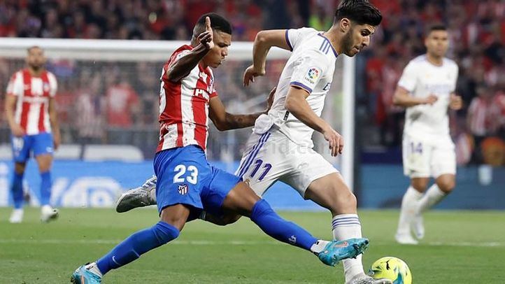 Derbi madrileño entre el Atlético de Madrid y el Real Madrid