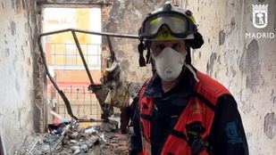 Vivienda incendiada en Tetuán
