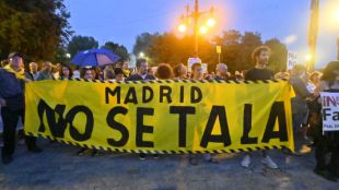 Vecinos de Arganzuela y Retiro vuelven a protestar contra la tala por la ampliación de la L11