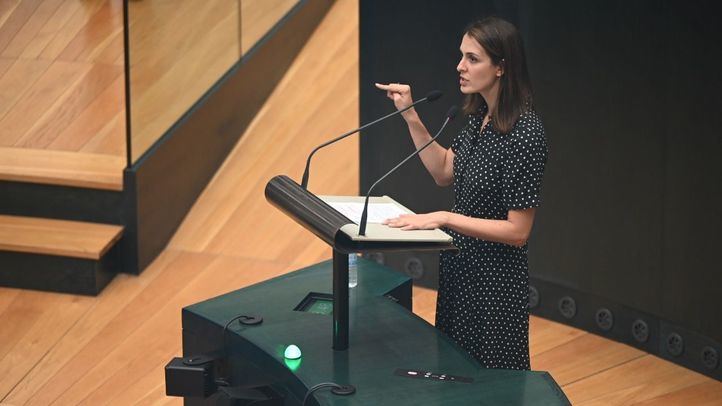 Rita Maestre, portavoz de Más Madrid, en el Pleno del Ayuntamiento de Madrid en Cibeles