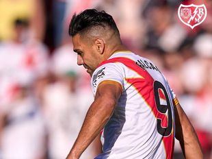 Radamel Falcao durante un partido del Rayo Vallecano