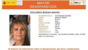 Desaparecida desde el lunes en Alcorcón una mujer de 65 años