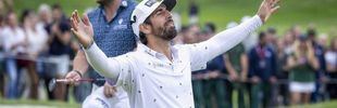 Almeida entrega el trofeo del Acciona Open de España de golf a Matthieu Pavon