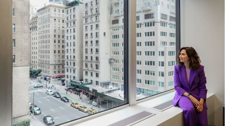 Isabel Díaz Ayuso durante su viaje a Nueva York