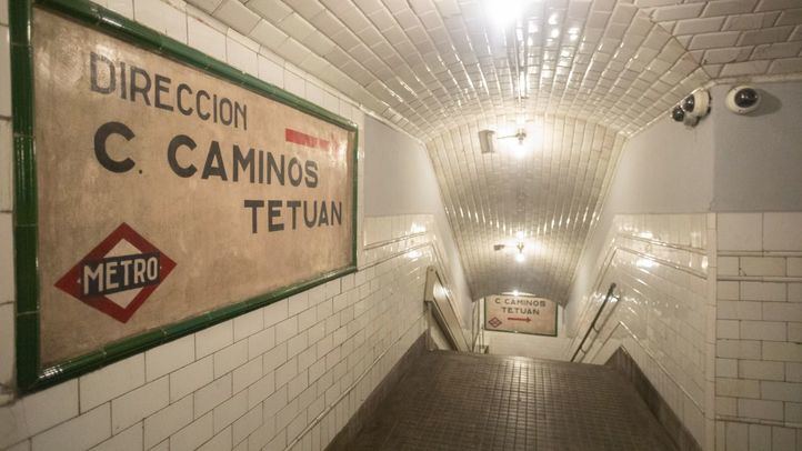 Estación de metro de Chamberí, actualmente abandonada para usos de Metro pero visitable como museo.