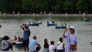 Turistas en el Retiro