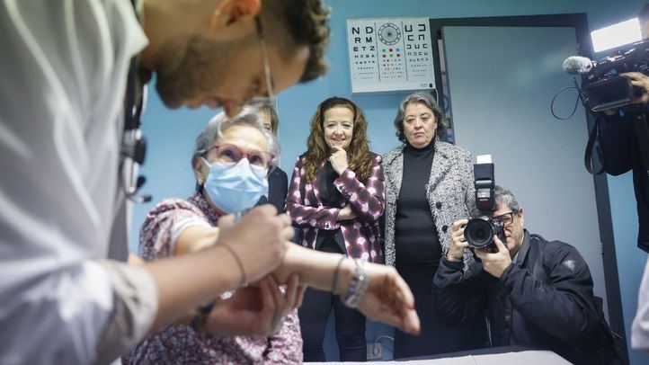 Fátima Matute en un hospital de la región