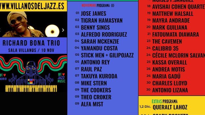 Parte de la programación de Villanos del Jazz