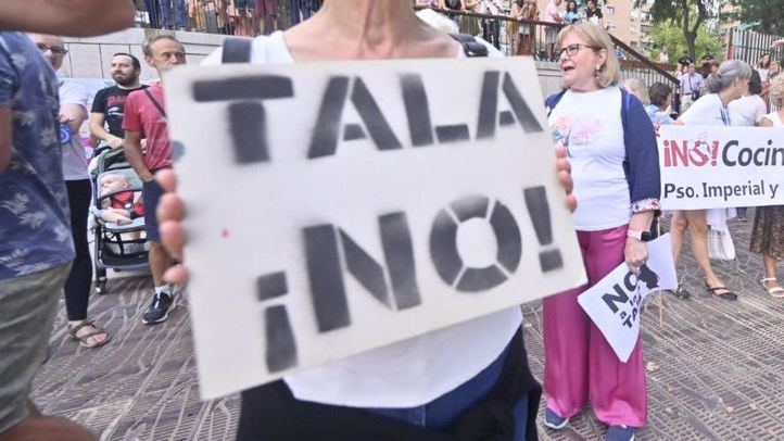 Manifestación en Arganzuela contra la tala