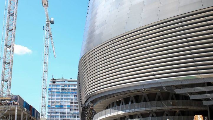 Continúan avanzando las obras en el estadio Santiago Bernabéu