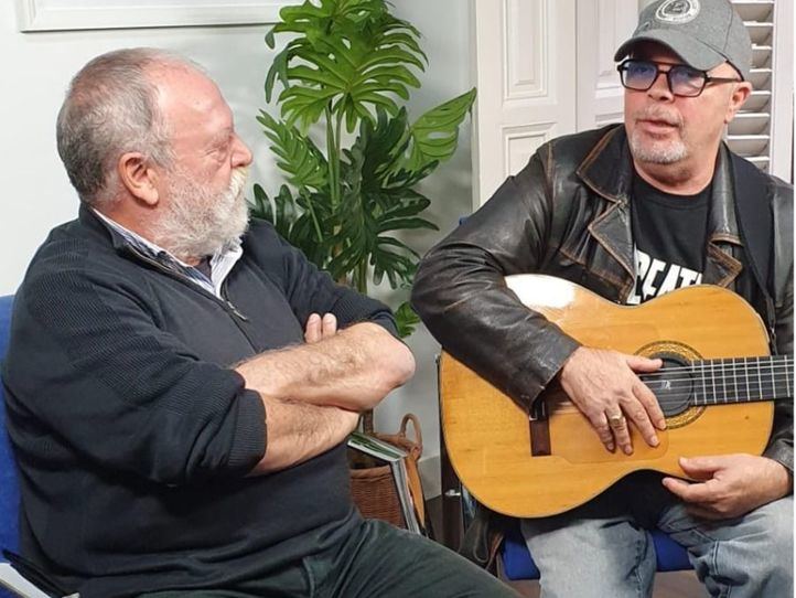 Juan Reina, de Triana, con José Brías