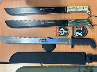 Armas incautadas por la Policía tras una reyerta