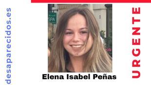 Cartel de búsqueda de Elena Isabel Peña, joven de 21 años desaparecida en Las Rozas