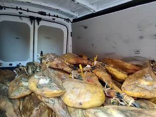 Detenidos dos individuos por robar más de 700 piezas de ibéricos