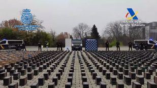 La Policía exhibe en Canillas un histórico alijo de 11 toneladas de cocaína