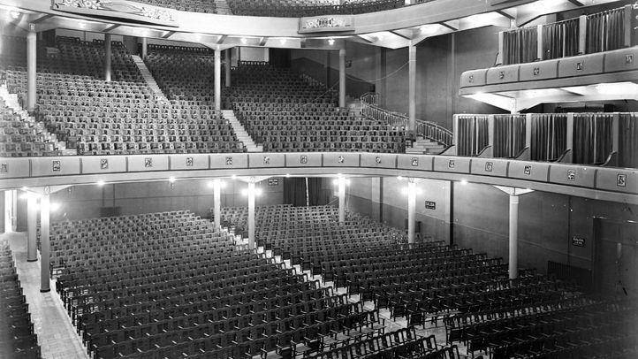 La sala del Monumental desde el escenario, en 1923