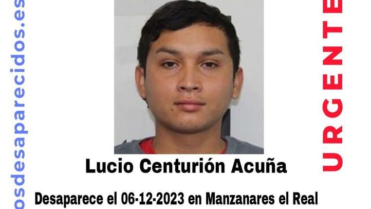 Lucio Centurión Acuña, natural de Manzanares el Real, desapareció el pasado día 6 de diciembre