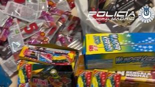 Incautados más de 11.000 artículos pirotécnicos prohibidos en Puente de Vallecas