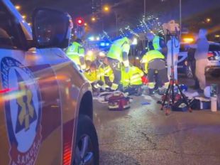 Accidente de moto en Castellana: pierde el control y sale despedido