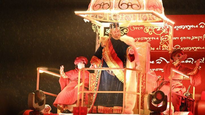El Rey Gaspar en la Gran Cabalgata de Reyes del año 2022