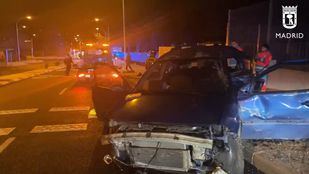 Accidente de tráfico en la carretera que une Carabanchel con Villaverde