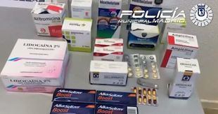 Medicamentos requisados en una tienda de alimentación de Puente de Vallecas que los vendía ilegalmente