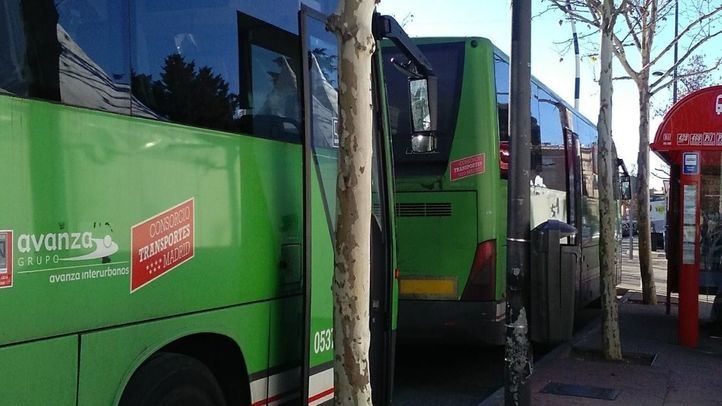 Autobús interurbano en la Comunidad de Madrid.