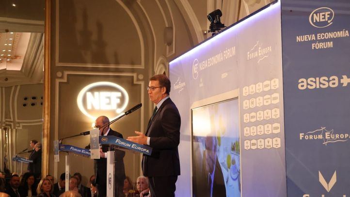 Alberto Núñez Feijóo en el desayuno de Nueva Economía Fórum