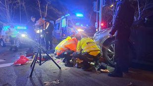Un joven herido tras sufrir un accidente en patinete