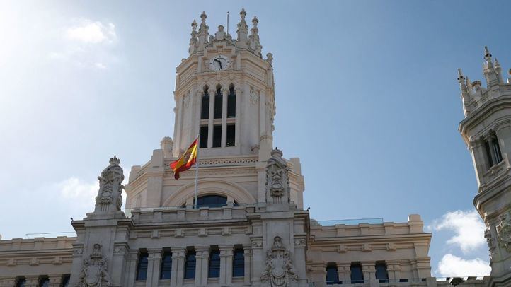 Fachada del Palacio de Cibeles, actual ayuntamiento de Madrid.