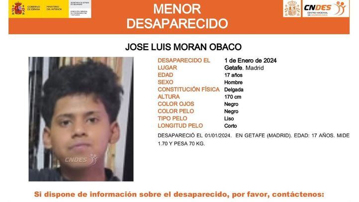 Menor desaparecido en Getafe