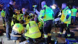 Accidente de tráfico de una motorista en Méndez Álvaro