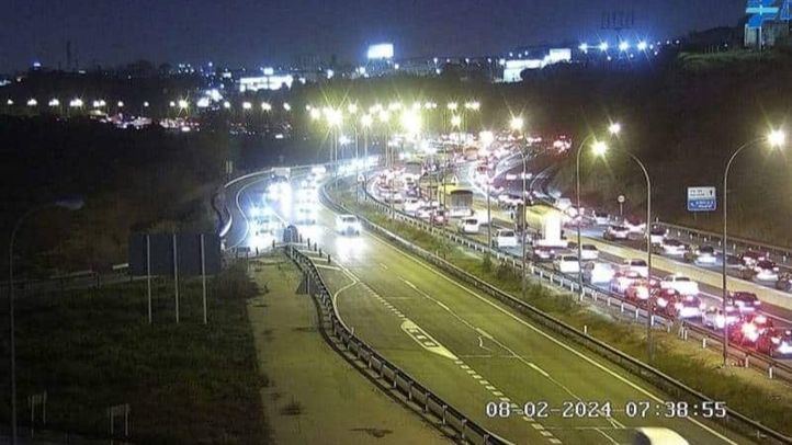 Imagen del atasco en la A-3