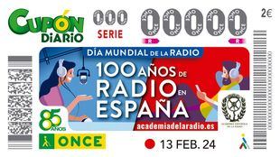 El Cupón de la ONCE celebra los 100 años de radio en España