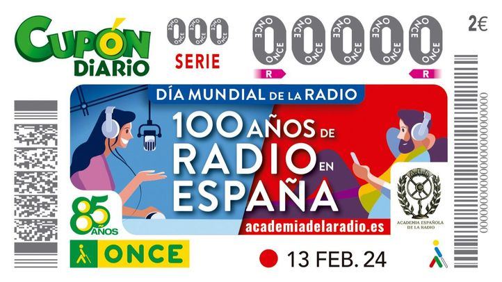 Cupón de la ONCE dedicado al Dia Mundial de la Radio