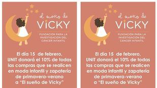 El Corte Inglés donará a la Fundación el Sueño de Vicky el 10% de todas las ventas de la marca Unit infantil hoy
