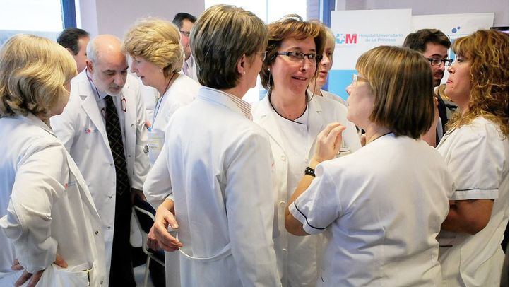 Medicos y sanitarios del Hospital público de La Princesa.