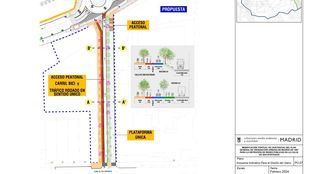 Plano de las actuaciones en la calle San Eustaquio