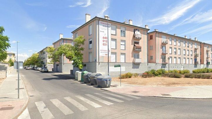 Calle Cáceres, en Aranjuez, donde apareció el socavón