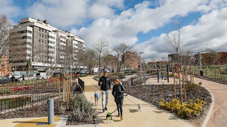 Primera fase del parque Tres Luces en Cuidad Lineal, febrero 2024
