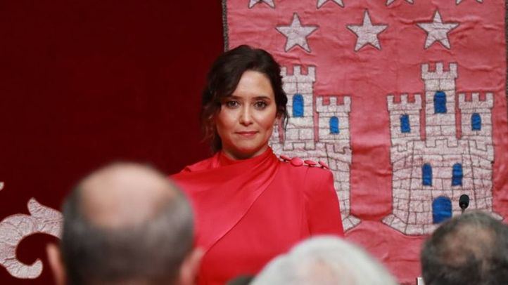 Isabel Díaz Ayuso durante el homenaje a la Constitución