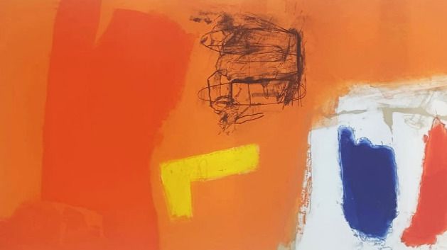 Una obra de 'Colores' en la Galería de Arte María Porto
