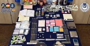 Droga incautada en el desmantelamiento de un narcopiso en Villaverde