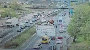 Accidente de camión en la A-3