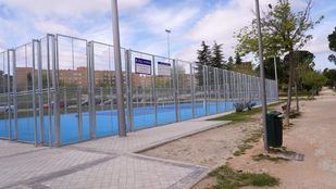 Pistas deportivas en el parque de Los Llanos, en Hortaleza